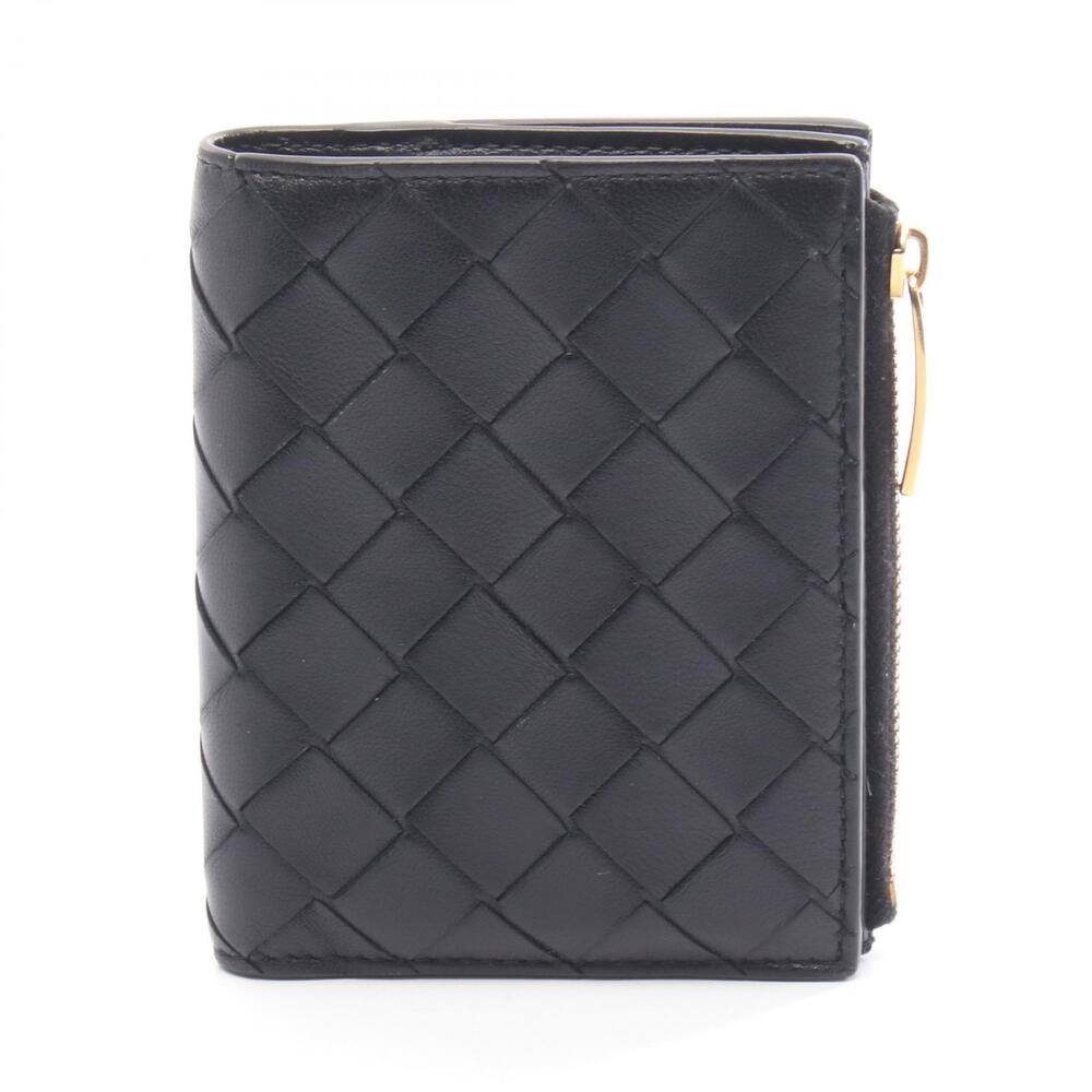 Bottega Veneta Intrecciato Bifold Wallet Leather Black